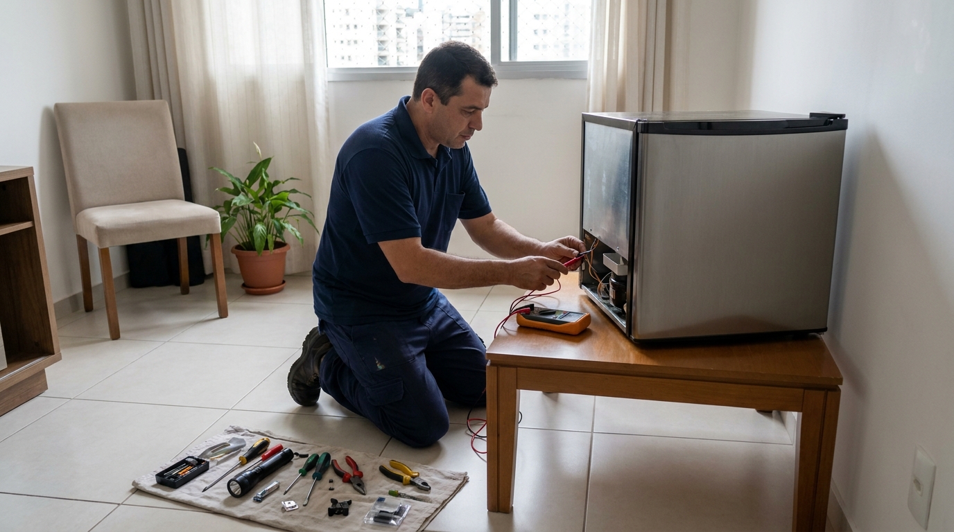 Técnico de conserto de frigobar em residência em São Luís‑MA
